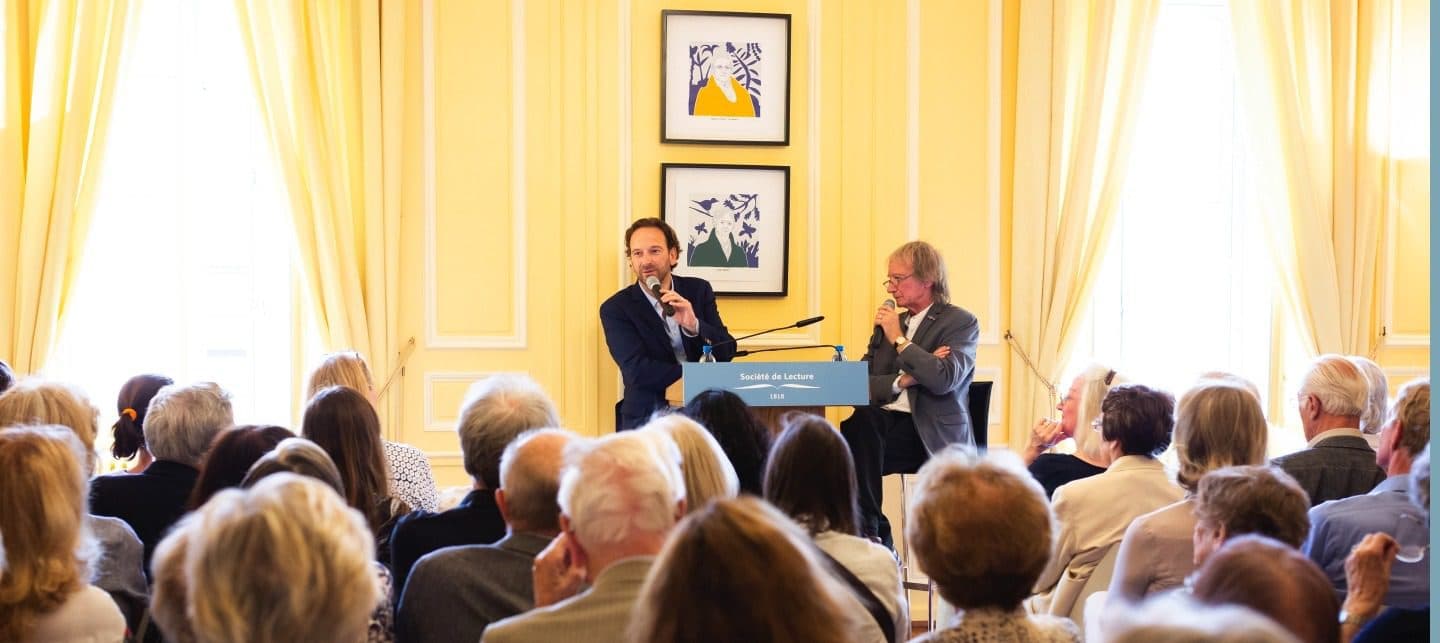 The audience at an event at the Société de Lecture