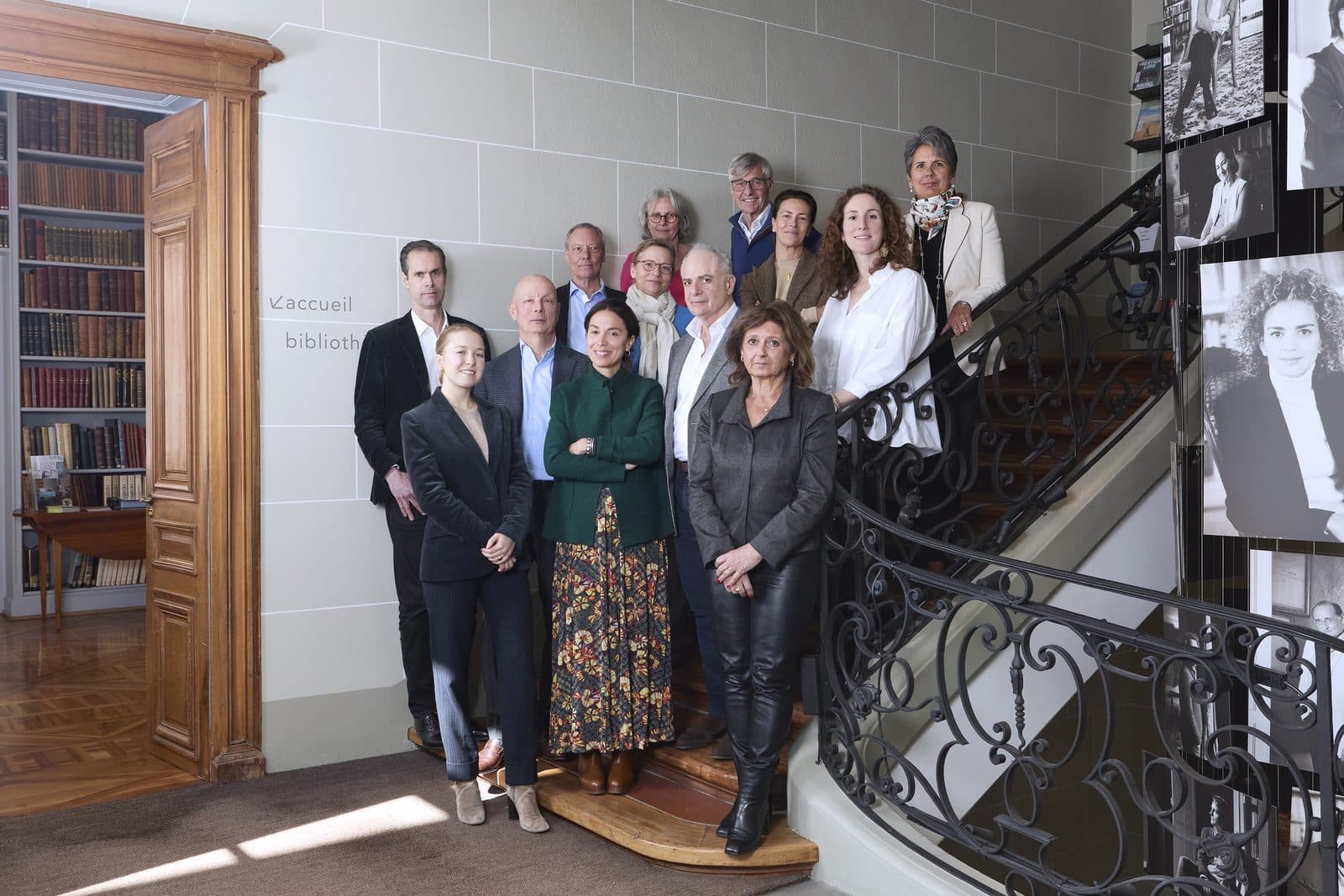 The Committee of the Société de Lecture gathered in the salons