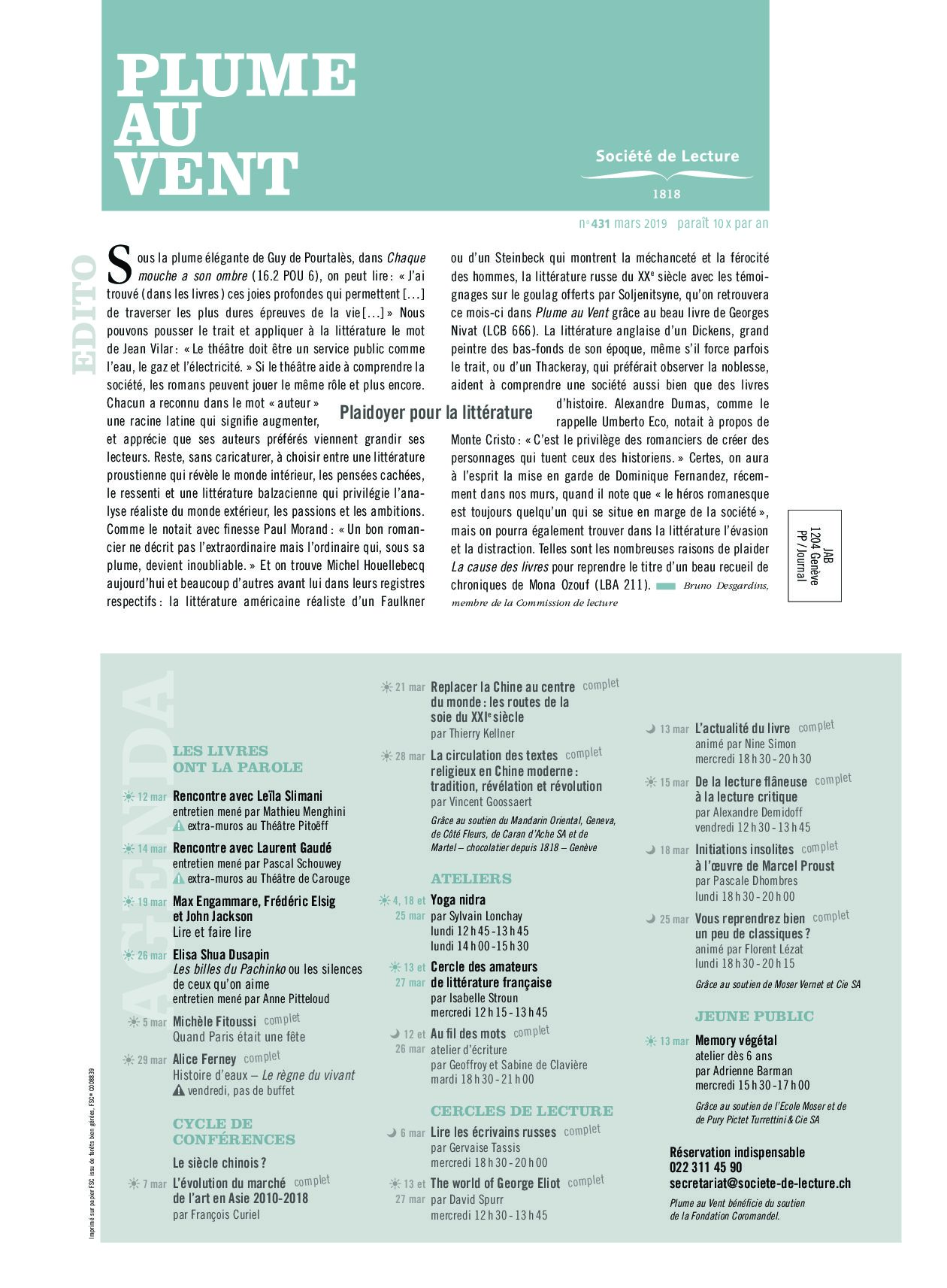 n°431 mars 2019