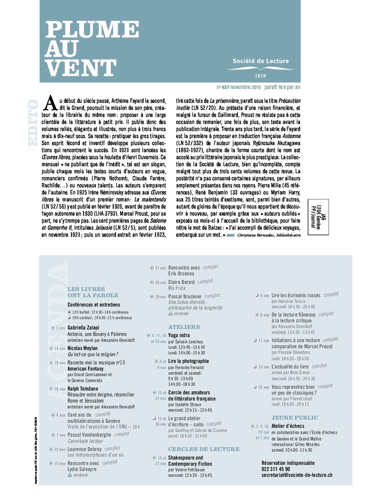 n°437 novembre 2019