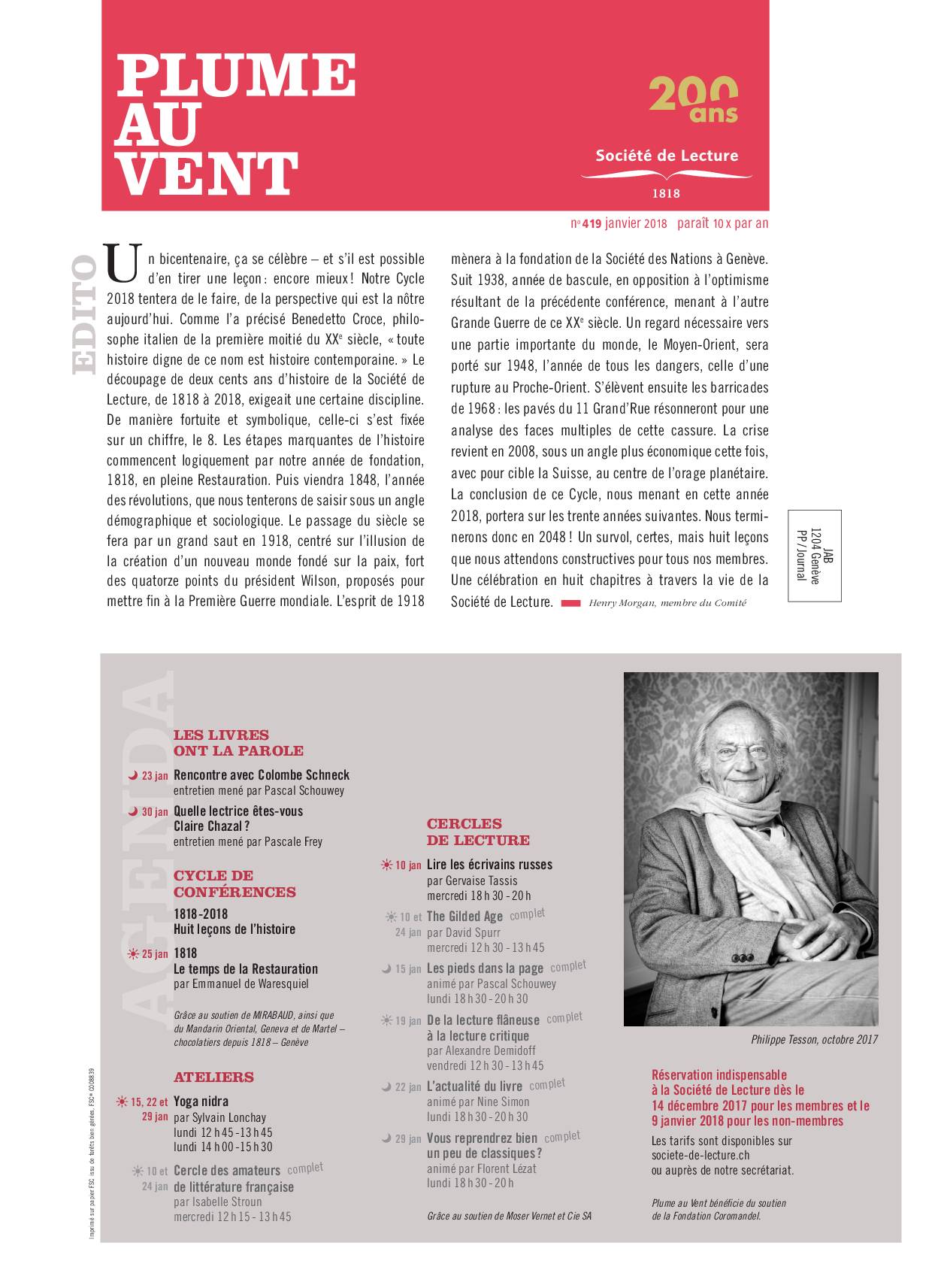 n°419 janvier 2018