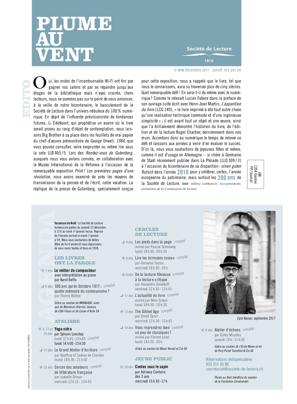 n°418 décembre 2017